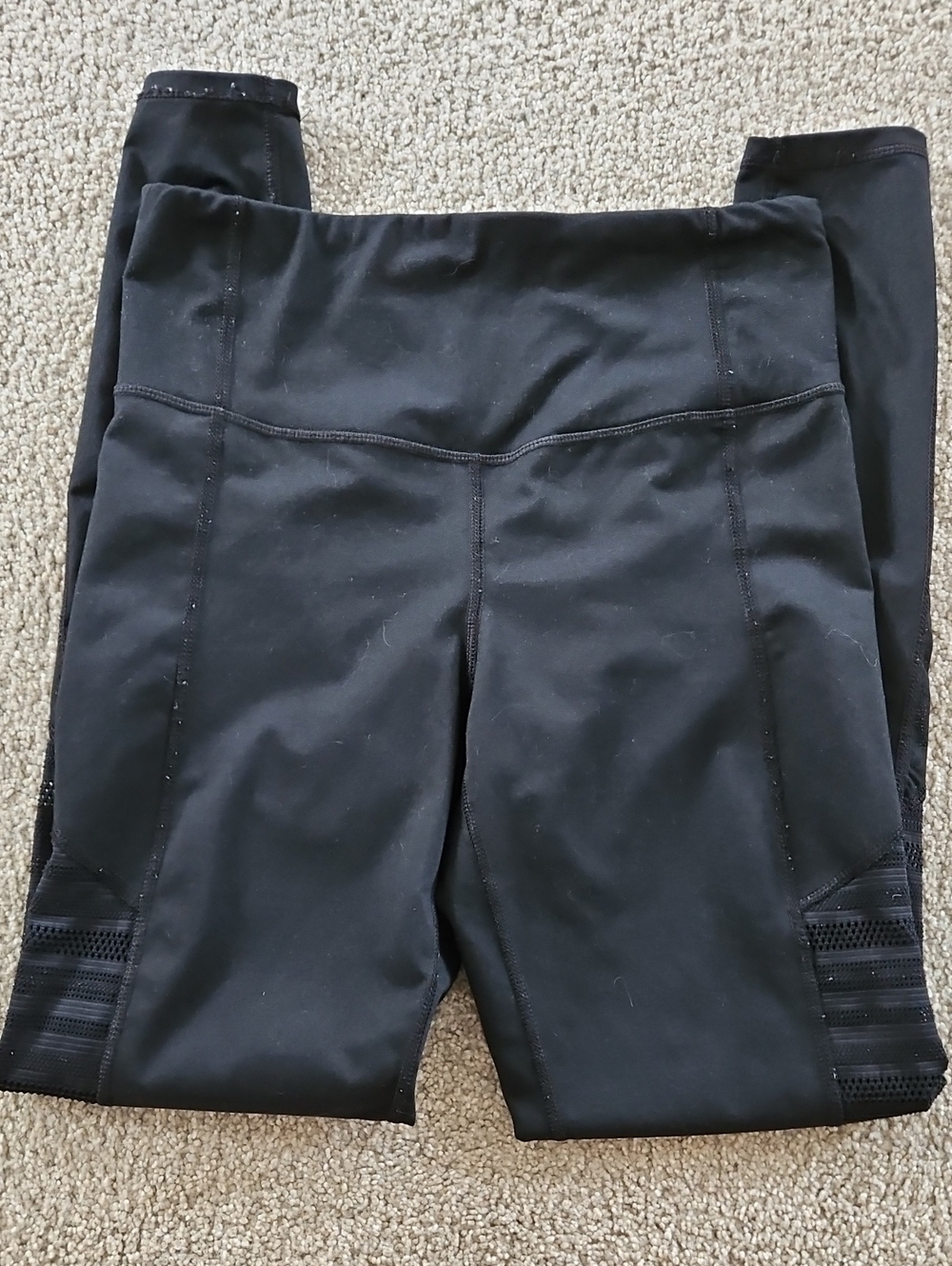 Champion C9 Black Moto Style High Waisted Black Leggings Size Medium
